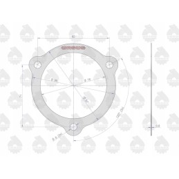 Cover gasket, clutch shaft, krazelite 0 8mm steel