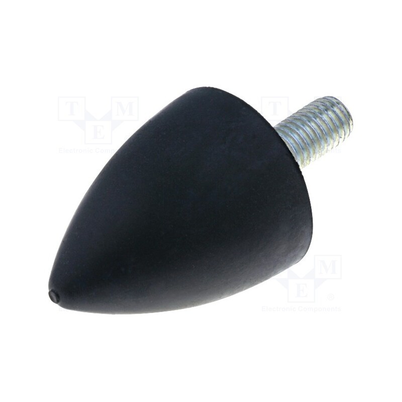 1 pcs x ELESA+GANTER - DVA.6-50-61-M8-28-55 - Vibration damper, M8, Ø: 50mm, rubber, L: 61mm, Thread len: 28mm