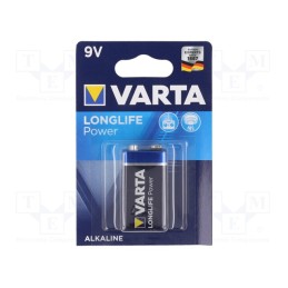 1 set x VARTA - VARTA HIGH ENERGY LONG POWER - Battery: alkaline, 9V, 6F22, non-rechargeable, 1pcs.