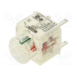 1 pcs x SCHLEGEL - BZOI - Contact block, -30÷70°C, IP00, Contacts: NC + NO, 3mm