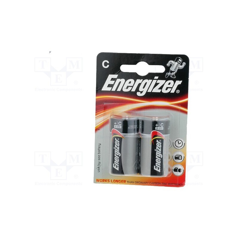 1 set x ENERGIZER - 7638900297324 - Battery: alkaline, 1.5V, C, non-rechargeable, 2pcs, Base