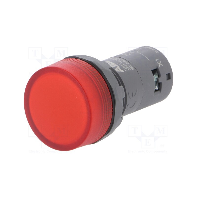 1 pcs x ABB - 1SFA619403R5231 - Control lamp, 22mm, CL2, -25÷70°C, Illumin: LED, Ø22mm, 230VAC, red