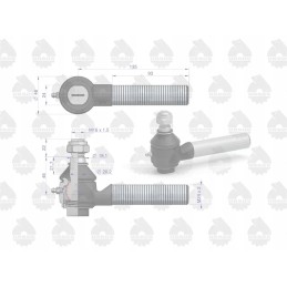 Ball joint II threaded with nut 46635070 5