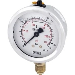 Glycerin pressure gauge, 63 mm, 16 bar