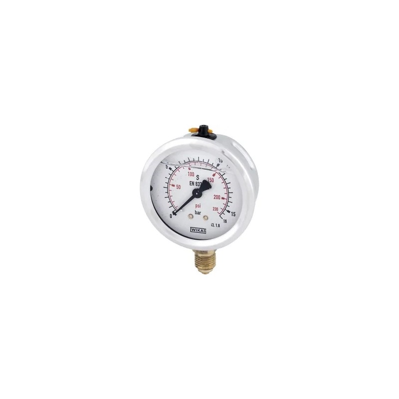 Glycerin pressure gauge, 63 mm, 16 bar