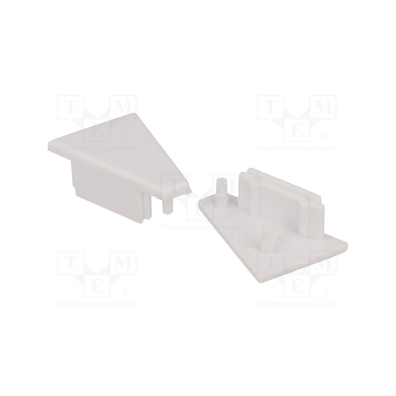1 set x TOPMET - 83160001 -AS - Cap for LED profiles, white, 2pcs, ABS, CORNER10