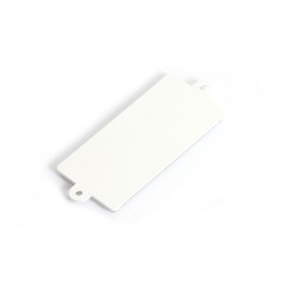 Reflective red rectangular ear