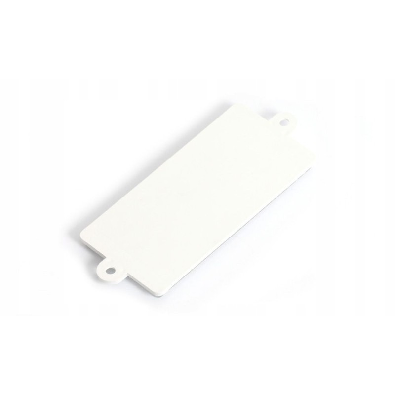 Reflective red rectangular ear