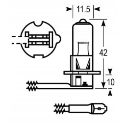 Halogen bulb h3 12v 55w vapormatic