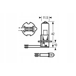 Halogen bulb h3 12v 55w vapormatic