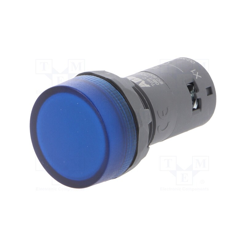 1 pcs x ABB - 1SFA619403R5024 - Control lamp, 22mm, CL2, -25÷70°C, Illumin: LED, Ø22mm, 24VAC, blue
