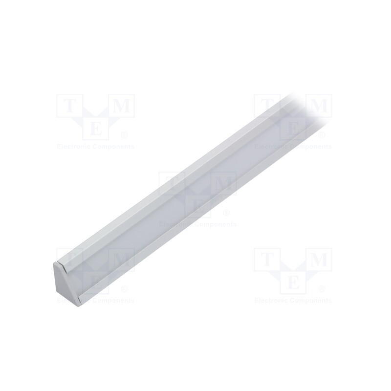 1 set x TOPMET - CORNER10 C/U ANOD 1M SET STANDARD - Profiles for LED modules, white, natural, L: 1m, CORNER10, angular