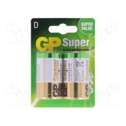 1 set x GP - 13A-U2 - Battery: alkaline, 1.5V, D, non-rechargeable, 2pcs.