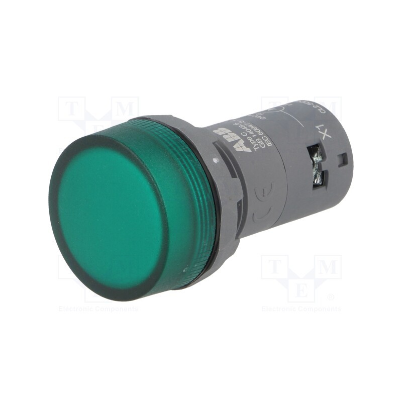 1 pcs x ABB - 1SFA619403R5022 - Control lamp, 22mm, CL2, -25÷70°C, Illumin: LED, Ø22mm, 24VAC, green