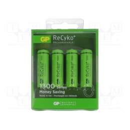 1 set x GP - 130AAHC - Re-battery: Ni-MH, AA, 1.2V, 1300mAh, ReCyko+, Ø14.5x50.5mm, 130mA