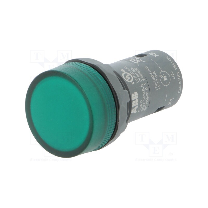 1 pcs x ABB - 1SFA619403R5132 - Control lamp, 22mm, CL2, -25÷70°C, Illumin: LED, Ø22mm, 110÷130VAC