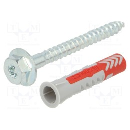 1 pcg x FISCHER - 555110 - Plastic anchor, with screw, 10x50, DUOPOWER, 25pcs, 10mm
