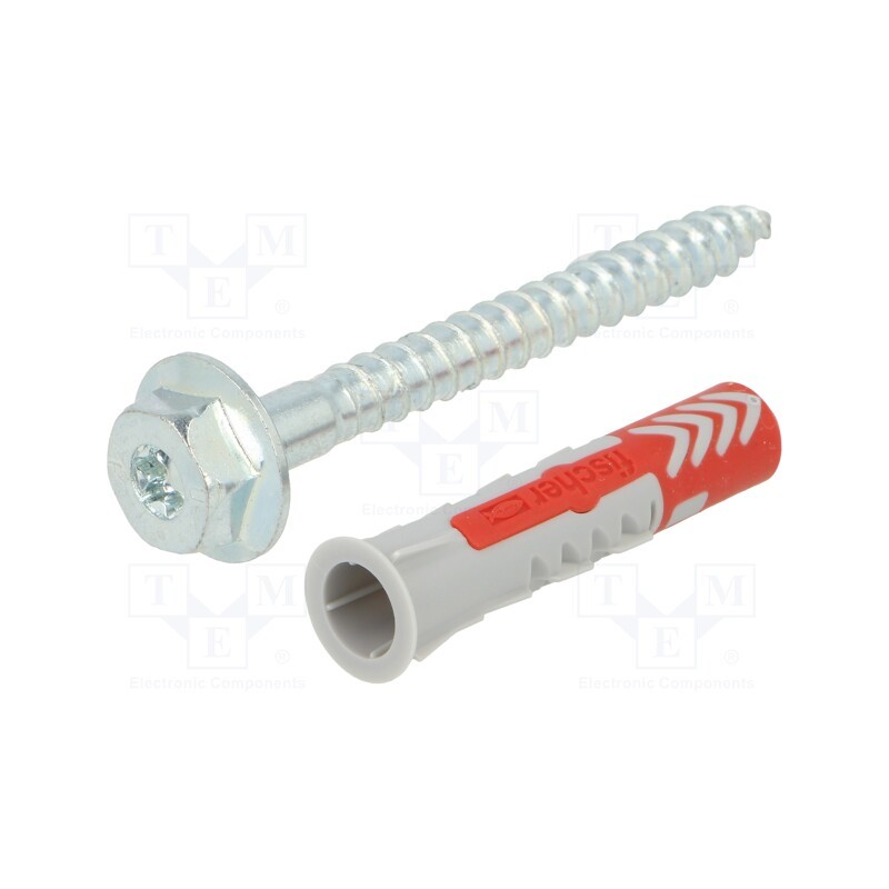 1 pcg x FISCHER - 555110 - Plastic anchor, with screw, 10x50, DUOPOWER, 25pcs, 10mm