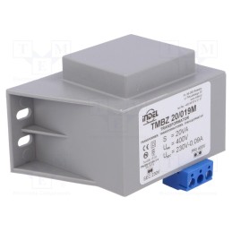 1 pcs x INDEL - TMBZ 20/019M - Transformer: encapsulated, 20VA, 400VAC, 230V, 0.08A, screw type
