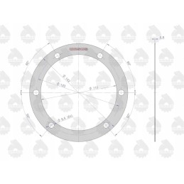 Gasket for the internal cover of the krazelit 0 reduction gear