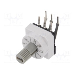1 pcs x PTR HARTMANN - PT65301L254 - Encoding switch, DEC/BCD, Pos: 10, THT, Rcont max: 80mΩ, PT65