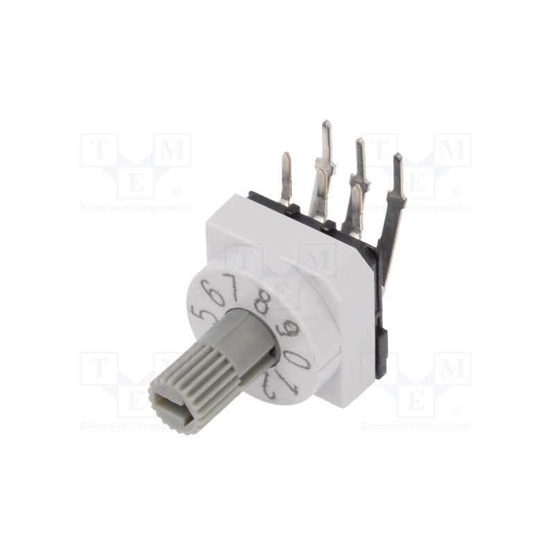 1 pcs x PTR HARTMANN - PT65301L254 - Encoding switch, DEC/BCD, Pos: 10, THT, Rcont max: 80mΩ, PT65