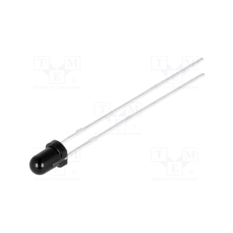 5 pcs x LUCKYLIGHT - LL-304PDD2E - PIN IR photodiode, 3mm, THT, 940nm, 840÷1100nm, 10nA, convex, black