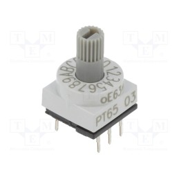 1 pcs x PTR HARTMANN - PT65303 - Encoding switch, HEX/BCD, Pos: 16, THT, Rcont max: 80mΩ, PT65
