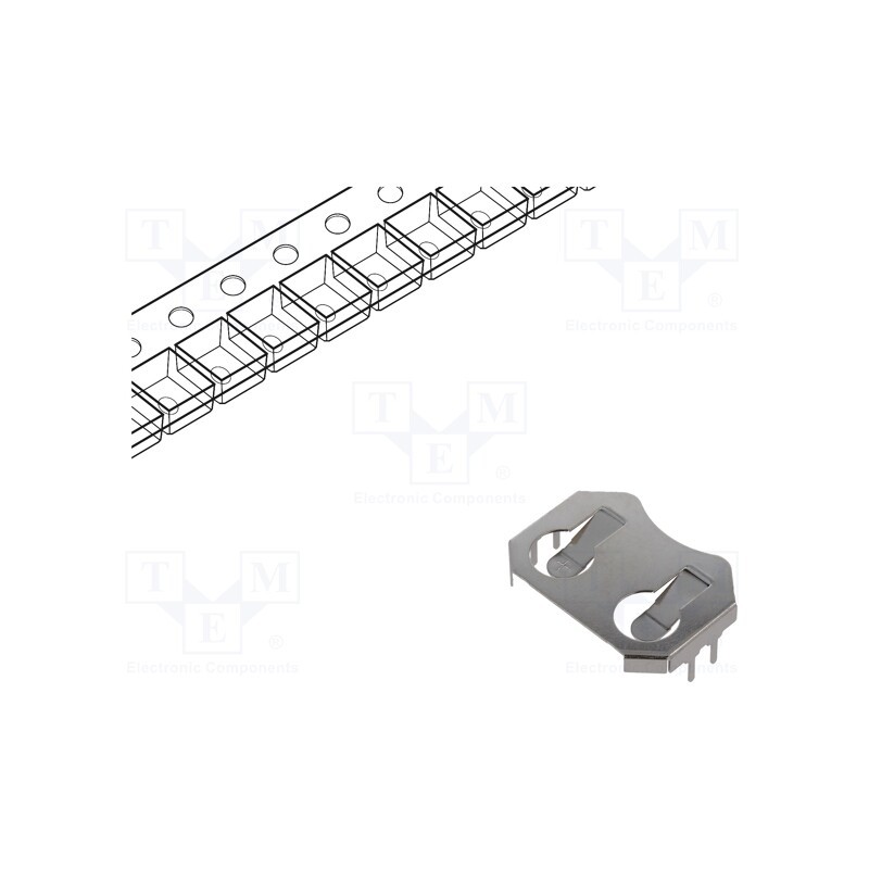 10 pcs x LINX TECHNOLOGIES - BAT-HLD-002-THM-TR - Clip, BR2016,CL2016,CR2016,DL2016, PCB, 2.8mm, reel