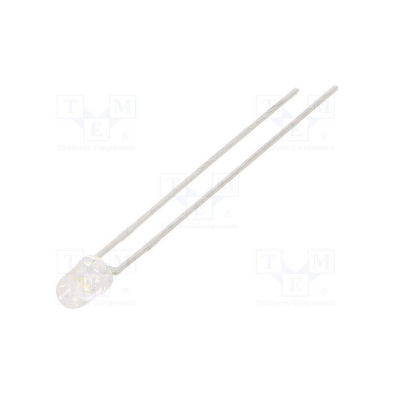 5 pcs x LITEON - LTW-42NDP4 - LED, 3mm, white, 400÷1100mcd, 45°, Front: convex, 3.3÷3.8V