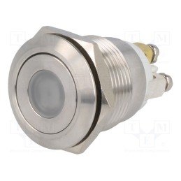 1 pcs x ONPOW - GQ19F-10D/Y/24V/S - Switch: vandal resistant, Pos: 2, SPST-NO, 0.5A/220VAC, 2A/36VDC