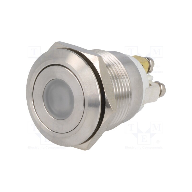 1 pcs x ONPOW - GQ19F-10D/Y/24V/S - Switch: vandal resistant, Pos: 2, SPST-NO, 0.5A/220VAC, 2A/36VDC