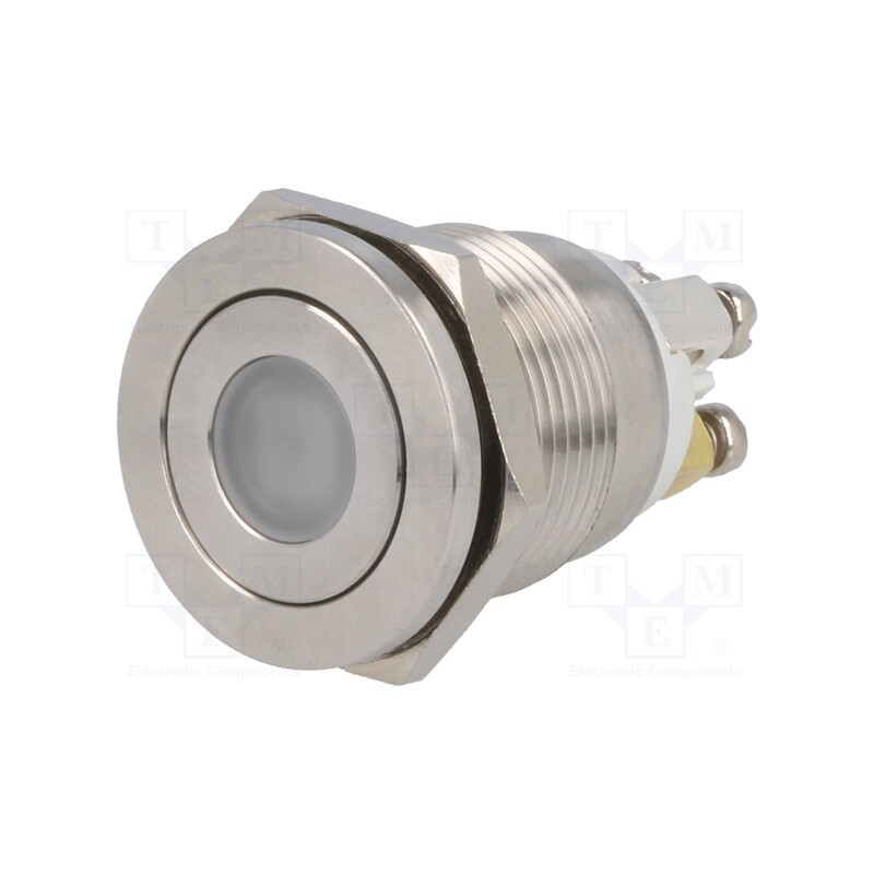 1 pcs x ONPOW - GQ19PF-10D/Y/24V/S - Switch: vandal resistant, Pos: 2, SPST-NO, 0.5A/220VAC, 2A/36VDC
