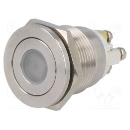 1 pcs x ONPOW - GQ19PF-10D/Y/12V/S - Switch: vandal resistant, Pos: 2, SPST-NO, 0.5A/220VAC, 2A/36VDC