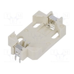 10 pcs x CONNFLY - DS1092-07-W6L - Socket, CR2032,DL2032, Batt.no: 1, horizontal,THT, H: 5.5mm, white