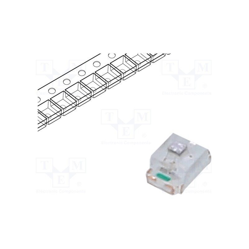 5 pcs x OPTOSUPPLY - OSPS0805C1E (TYPE B) - LED, green, blinking, 400÷700mcd, 120°, 3÷4V, 20mA, 2x1.25x0.8mm