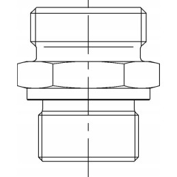 Straight connection with gasket 3 4 bsp m36x2 2