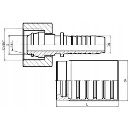 5x straight ferrule O-ring M18 with sleeve DN10 3 8