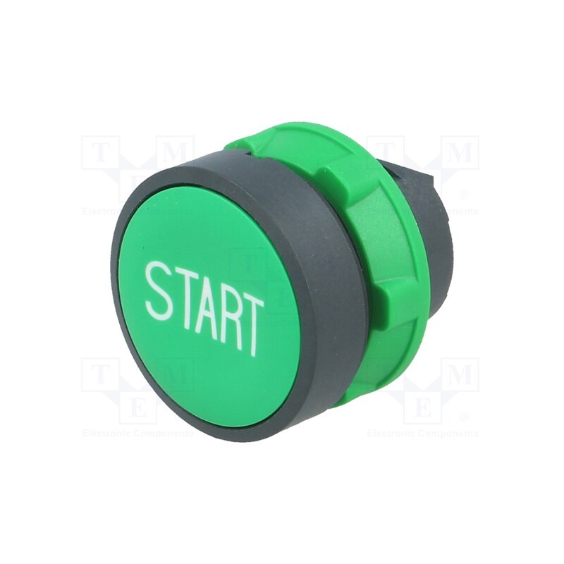 1 pcs x SCHNEIDER ELECTRIC - ZB5AA333 - Switch: push-button, 22mm, Stabl.pos: 1, green, none, IP66, flat