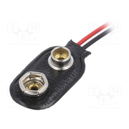 10 pcs x KEYSTONE - 233 - 6F22 connector, 6F22,6LR61, Batt.no: 1, leads 100mm