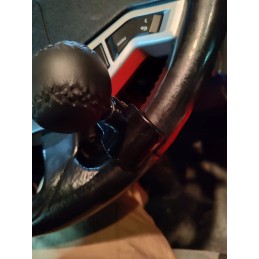 Universal black steering wheel knob with ball bearings