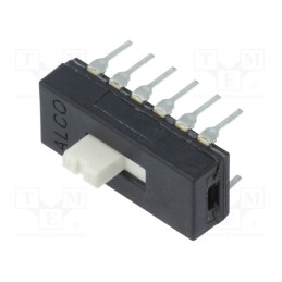 1 pcs x TE Connectivity - 1-1825010-3 - Switch: slide, Pos: 2, 4PDT, 0.3A/115VAC, 0.3A/28VDC, ON-ON, THT