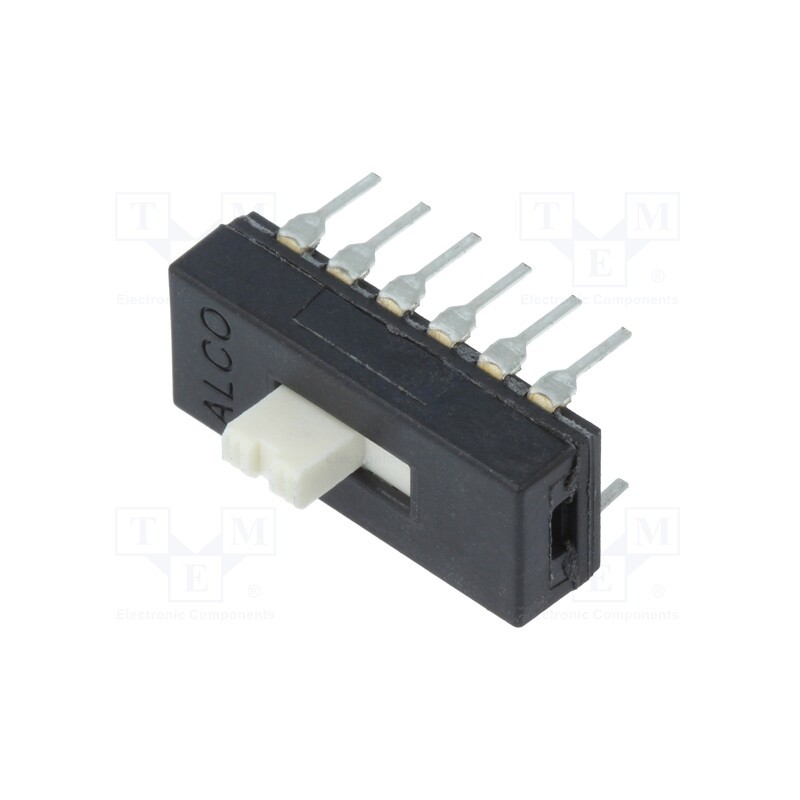 1 pcs x TE Connectivity - 1-1825010-3 - Switch: slide, Pos: 2, 4PDT, 0.3A/115VAC, 0.3A/28VDC, ON-ON, THT