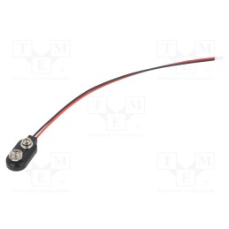 10 pcs x KEYSTONE - 2239 - 6F22 connector, 6F22,6LR61, Batt.no: 1, leads 150mm