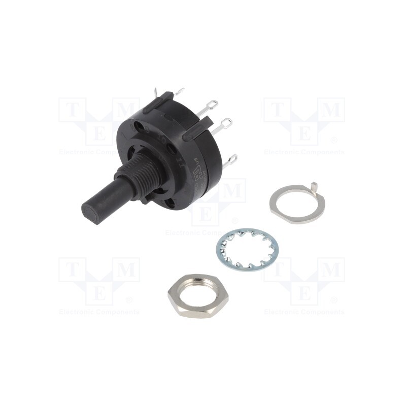 1 pcs x C&K - A12505RNZQ - Switch: rotary, Pos: 8, 2.5A/125VAC, 0.35A/125VDC, Poles number: 1