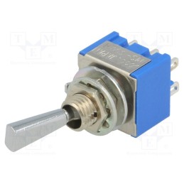 1 pcs x MIYAMA - MS-500H-F - Switch: toggle, Pos: 3, DP3T, ON-OFF-ON, 6A/125VAC, -10÷55°C, 1kV