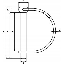 Tubular cotter pin 8 x 60 mm