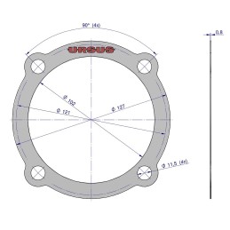 PTO bearing cover seal 0 8mm c 385 original