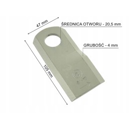 Kuhn right mower blade with rounding k6802980