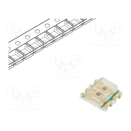 5 pcs x EVERLIGHT - 19-223/Y2G6C-A01/2T - LED, SMD, yellow/yellow green, 1.6x1.5x0.6mm, 130°, 20mA, 60/60mW